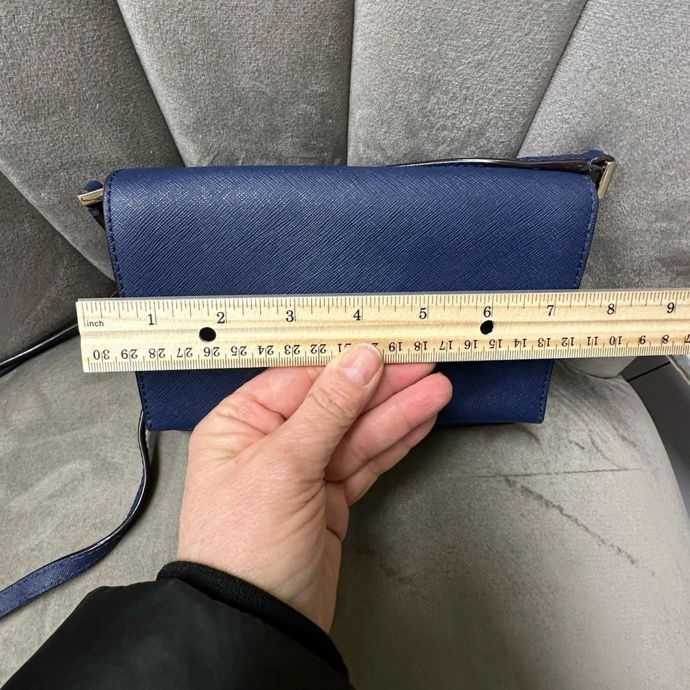 Kate Spade New York Navy Saffiano Leather Crossbody Bag